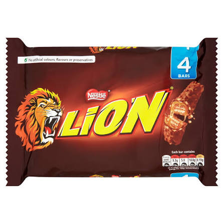 Nestlé Lion Bar 4 Pack — Crunchy Caramel Chocolate from Europe